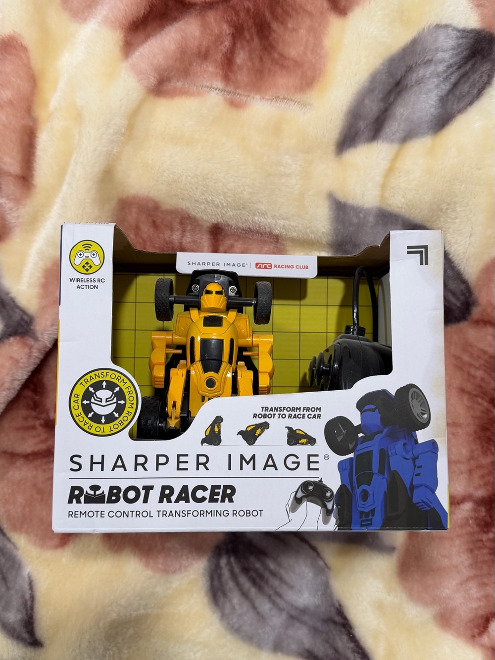 Sharper Image Yellow Remote Control Transforming Robot Racer
